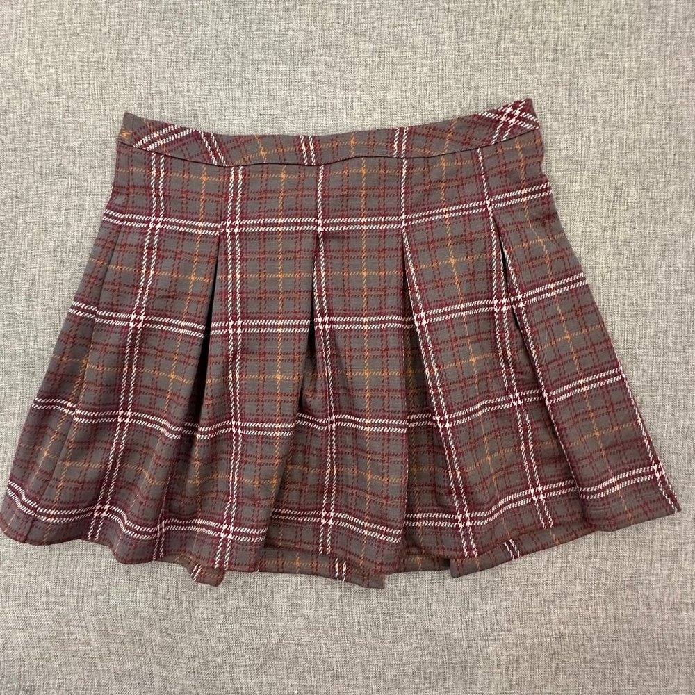 New! Arizona Jean Co Pleated Mini Skirt MSRP $49‎ Schoolgirl Junior Large Zipper